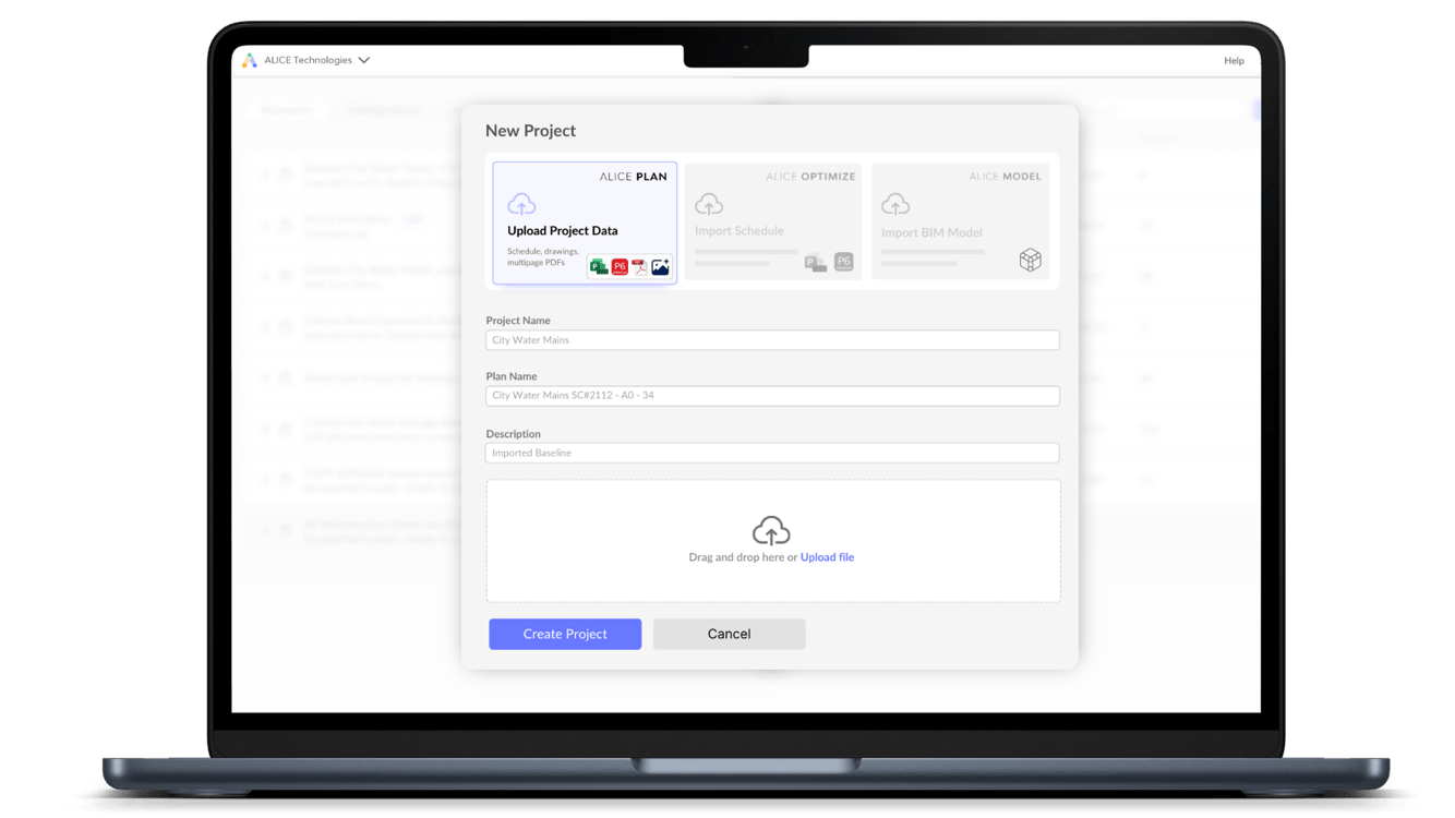 ALICE | AI Construction Project Planning and Scheduling Software
