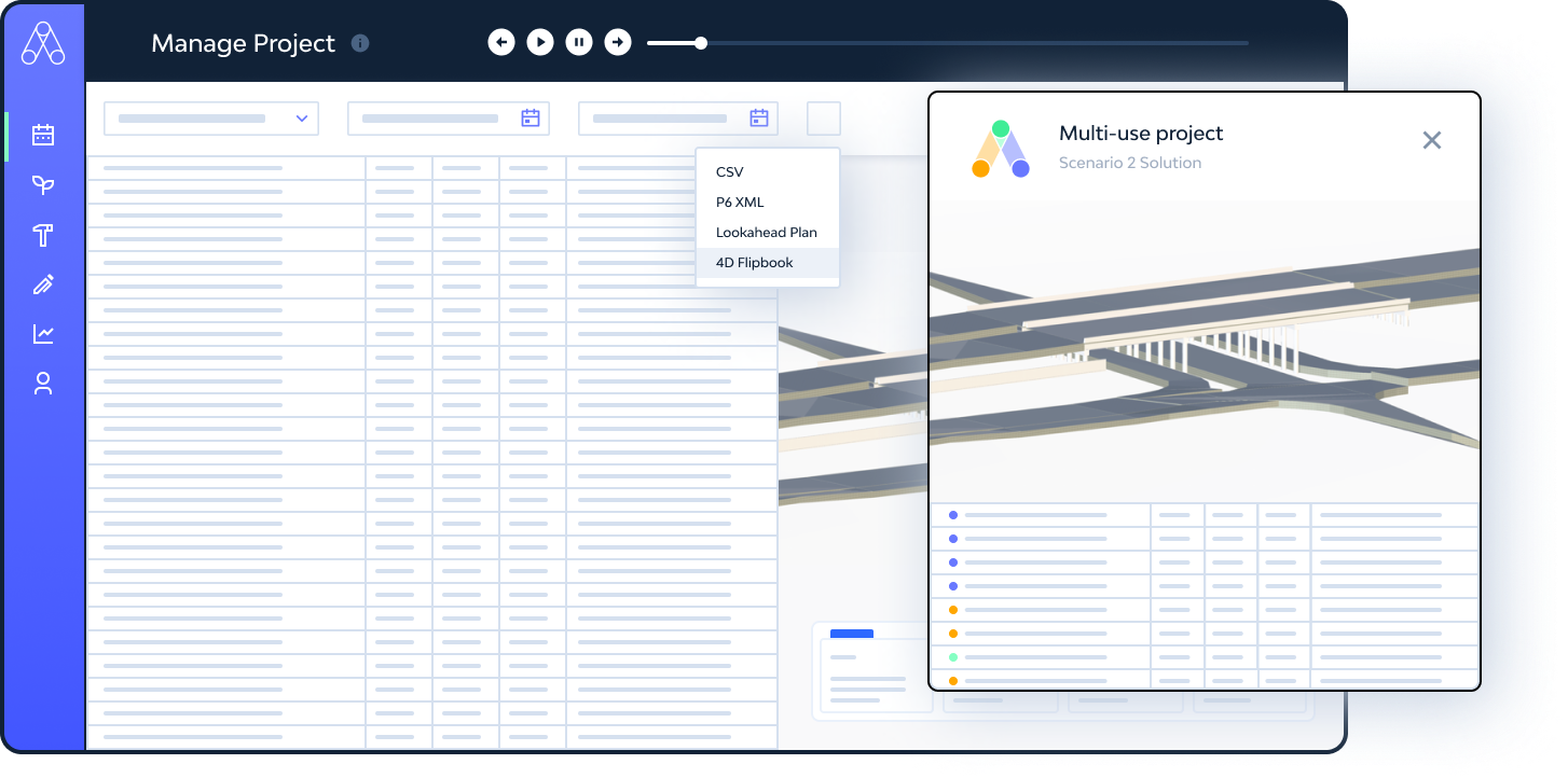 Exporting construction project data